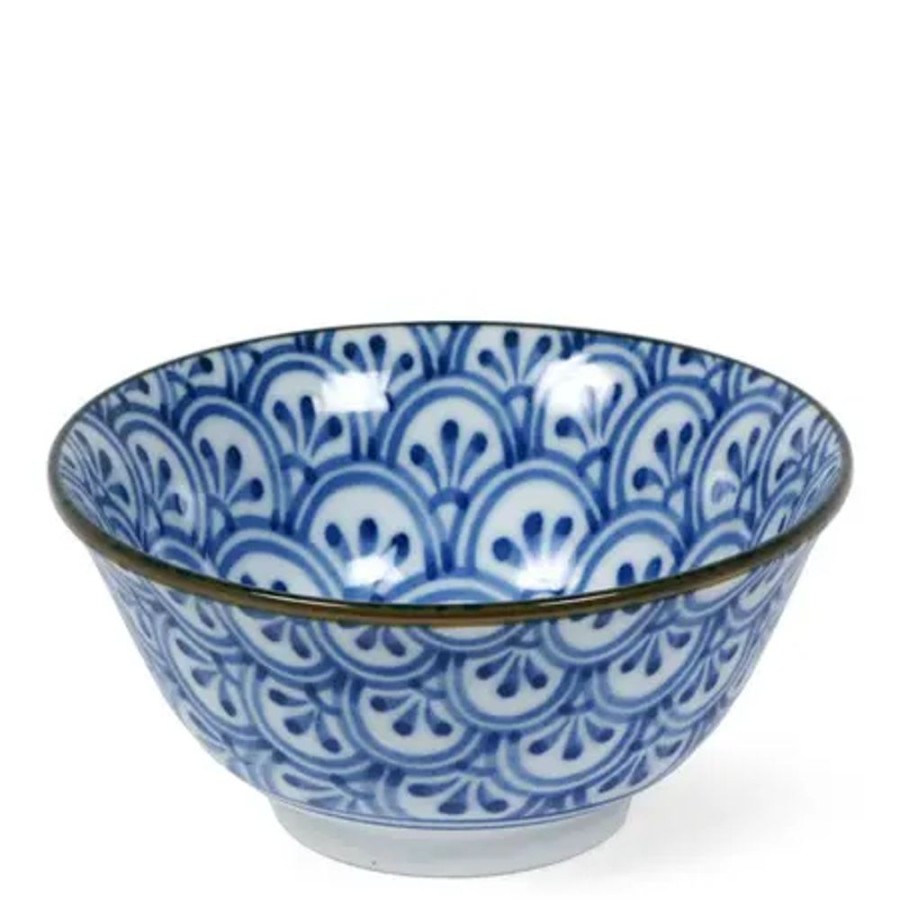 Tabletop Miya Company Medium Bowls | Monyou 6" Hana Seigaiha Bowl