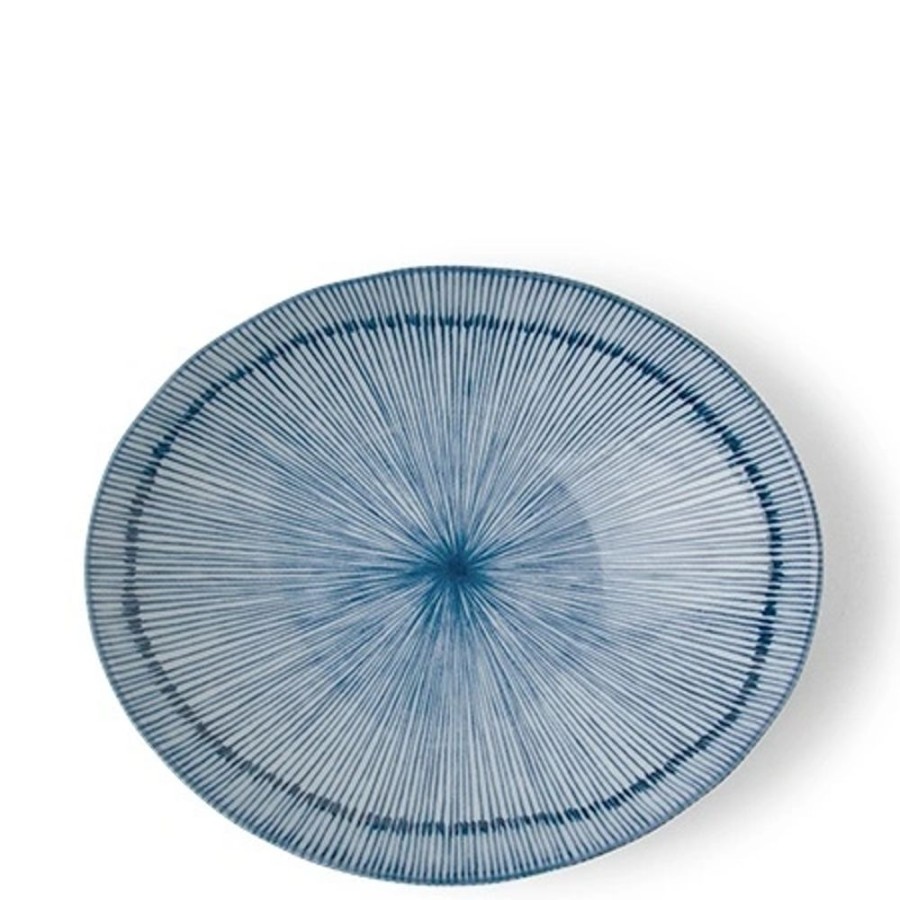 Tabletop Miya Company Shallow Bowls | Hoso Tokusa 7.75" Oval Bowl