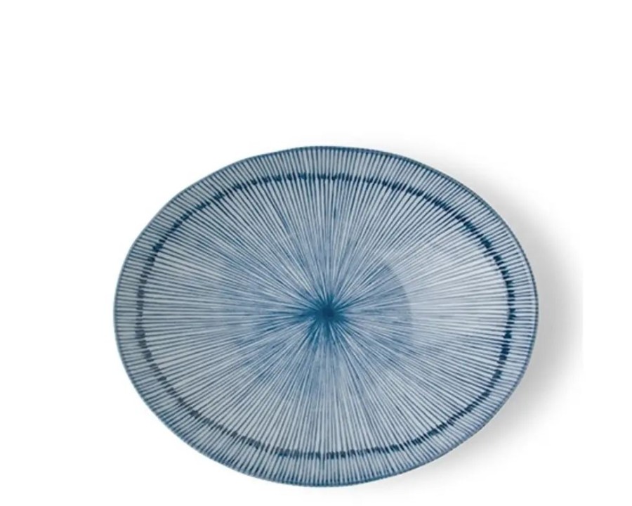 Tabletop Miya Company Shallow Bowls | Hoso Tokusa 7.75" Oval Bowl