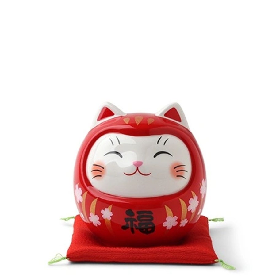 Whimsy Miya Company Figurines | Daruma Fortune Cat Bank 3.75"