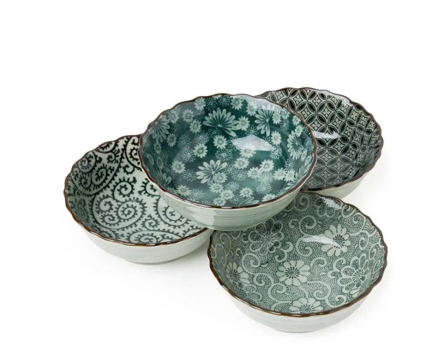 Tabletop Miya Company Bowl Sets | Antique Green 4.75" Bowl Set