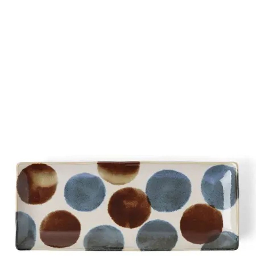 Tabletop Miya Company Rectangle Plates | Rustic Dots Rectangle Plate