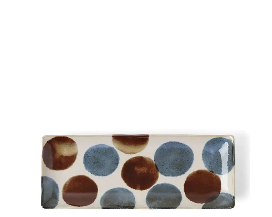 Tabletop Miya Company Rectangle Plates | Rustic Dots Rectangle Plate