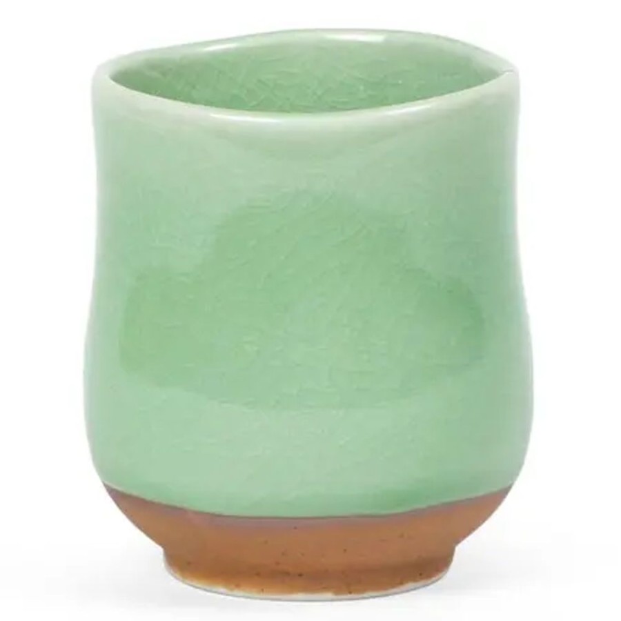 Tabletop Miya Company Teacups | Crackle Green Teacup