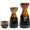 Tabletop Miya Company Sake Bottles & Cups | Golden Tenmoku 4 Oz.Sake Bottle