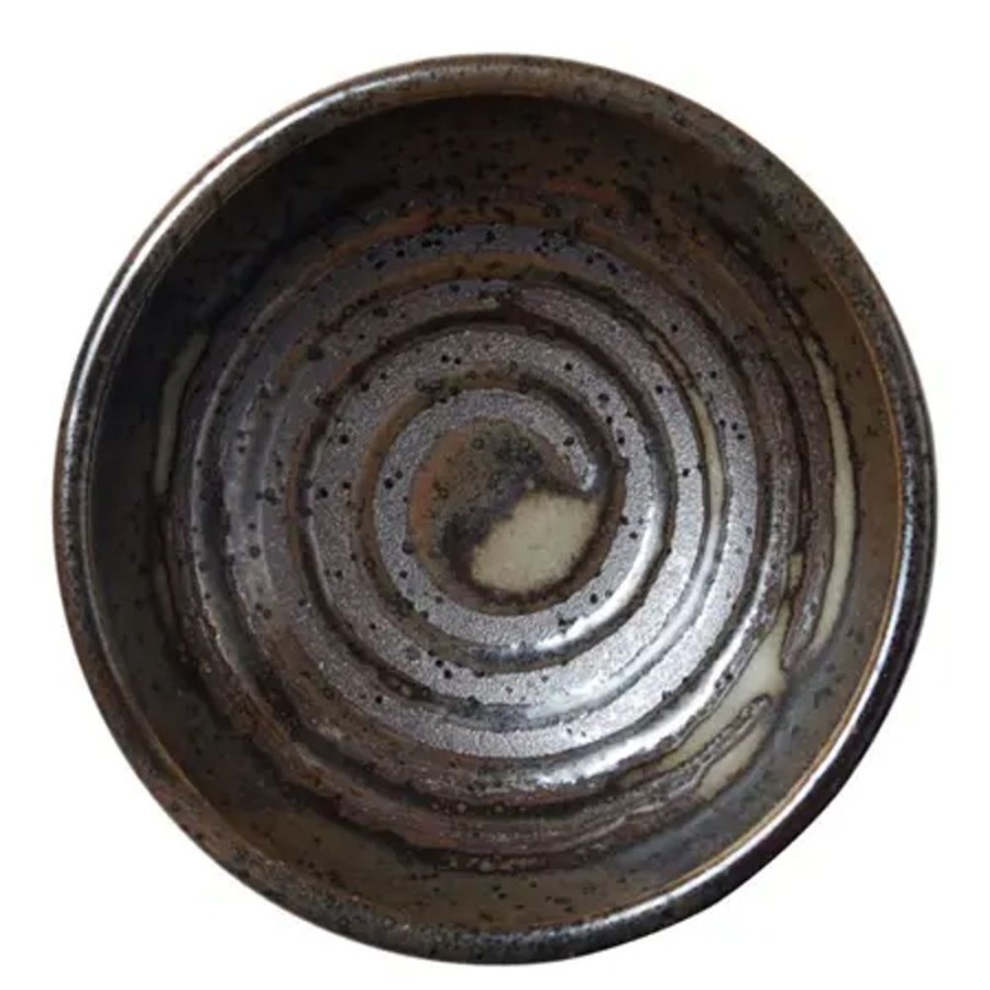 Tabletop Miya Company Sauce Dishes | Dark Brown Swirl 3.25" Sauce Dish