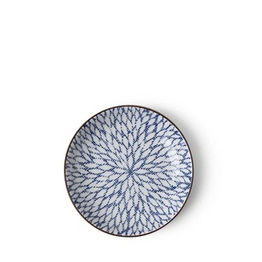 Tabletop Miya Company Sauce Dishes | Aizome Mums 3.75" Sauce Dish