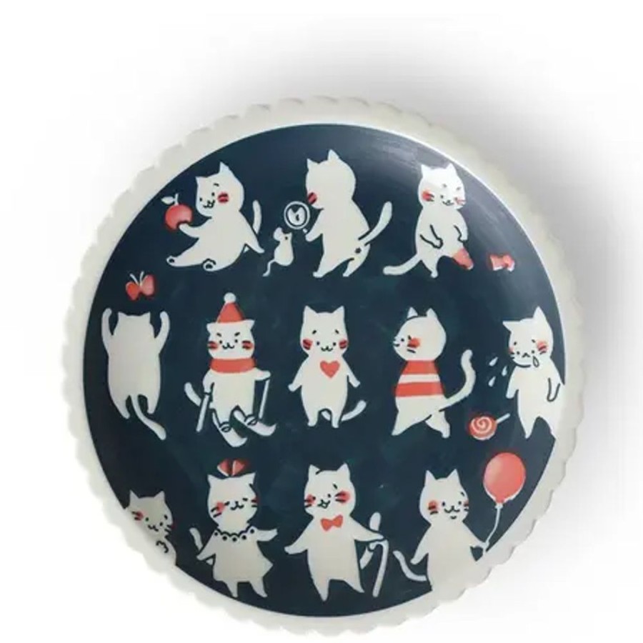 Whimsy Miya Company Plates | Cat Life 9.5" Plate