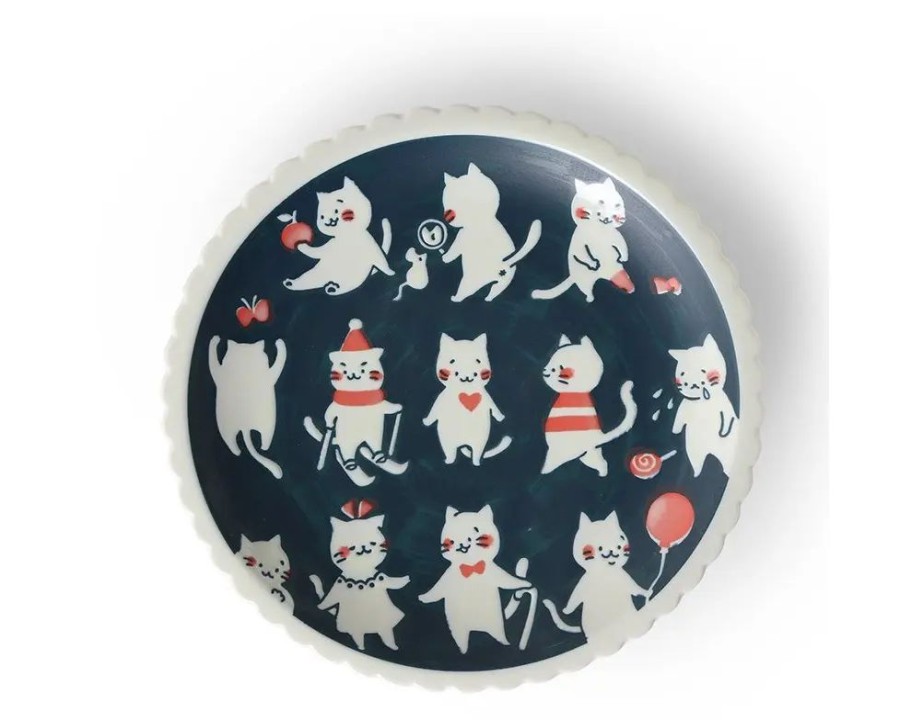 Whimsy Miya Company Plates | Cat Life 9.5" Plate