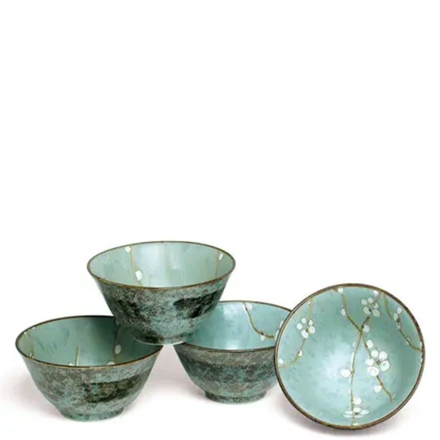 Tabletop Miya Company Bowl Sets | Spring Blossoms 5.25" Flared Bowl Set