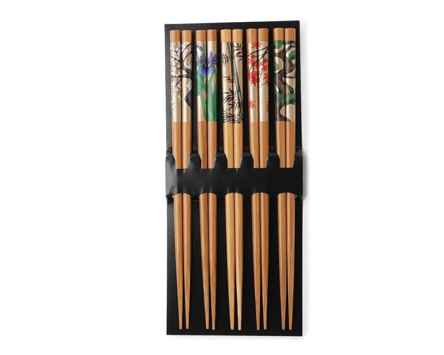 Tabletop Miya Company Chopsticks | Chopsticks Set Antique Byobu Natural