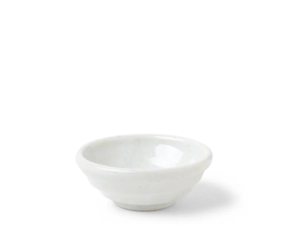 Tabletop Miya Company Sauce Dishes | Sauce Dish Chinmi White + Blue Swirl