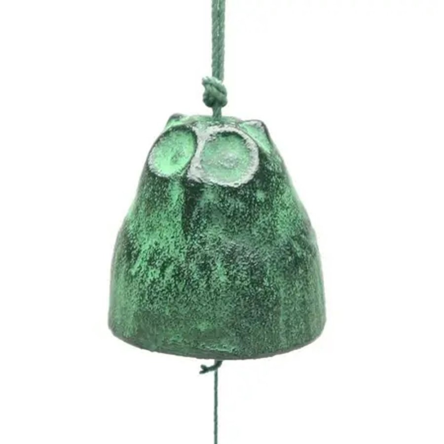 Whimsy Miya Company Owls | Wind Chime Owl Green 1-7/8"