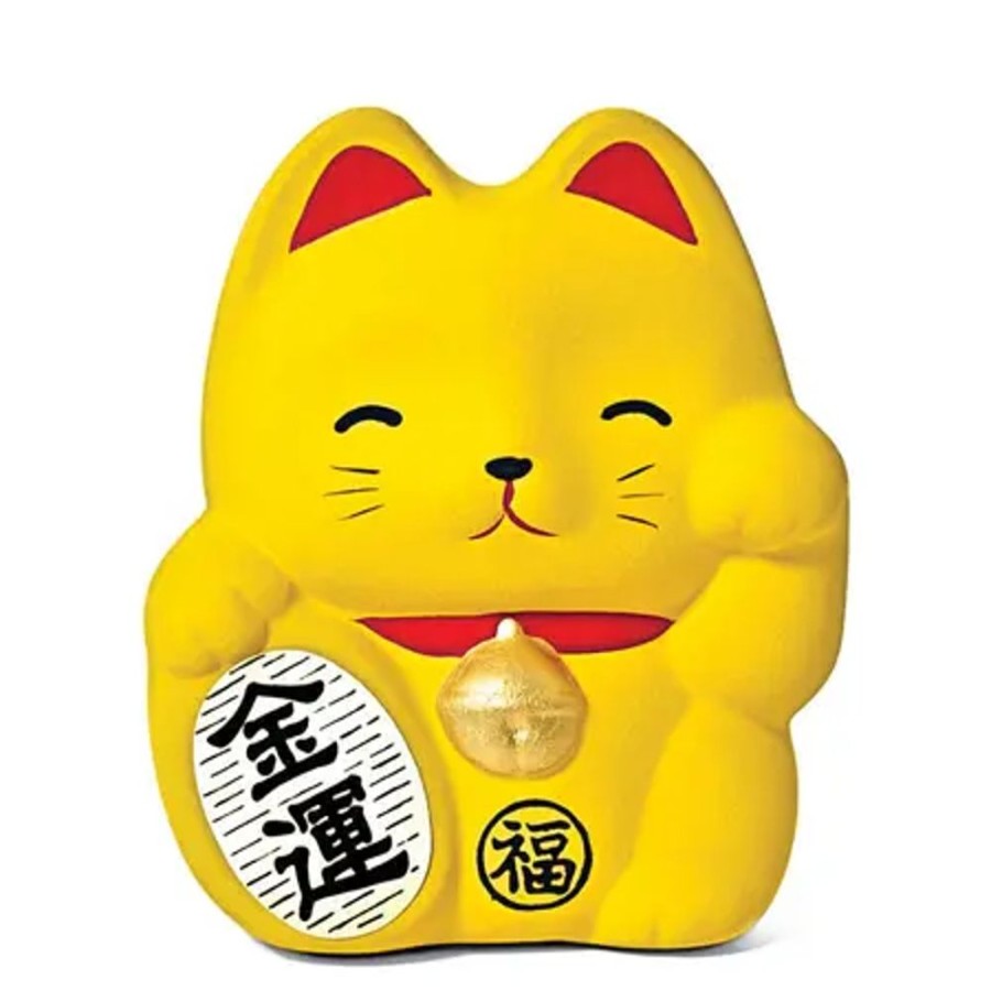 Whimsy Miya Company Figurines | Feng Shui Fortune Cat Bank - Yellow