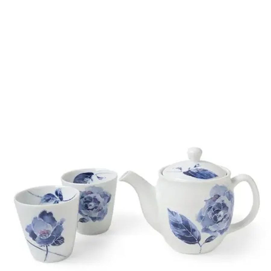 Tabletop Miya Company Tea Sets - Ceramic | Tea Set Blue Rose
