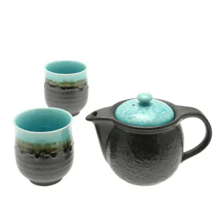 Tabletop Miya Company Tea Sets - Ceramic | Tea Set Turquoise Sky