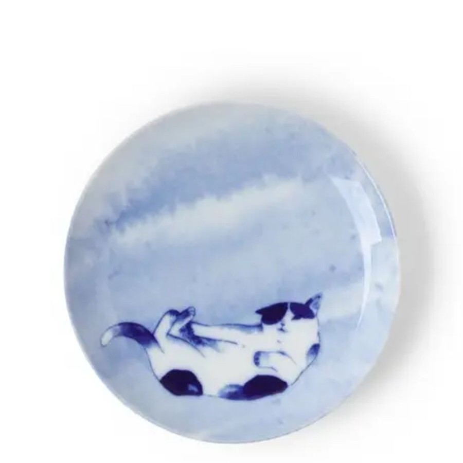 Whimsy Miya Company Plates | Blue Cat Playing Plate