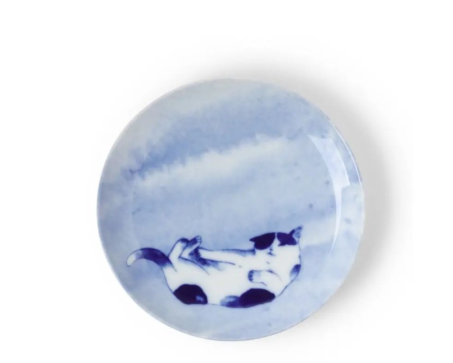 Whimsy Miya Company Plates | Blue Cat Playing Plate
