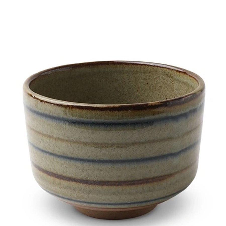 Tabletop Miya Company Teacups | Matcha Stripes 4.25" Teacup