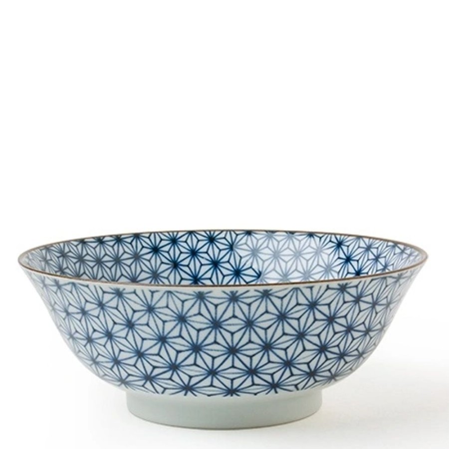 Tabletop Miya Company Ramen Bowls | Asanoha Colors 7.25" Bowl - Blue