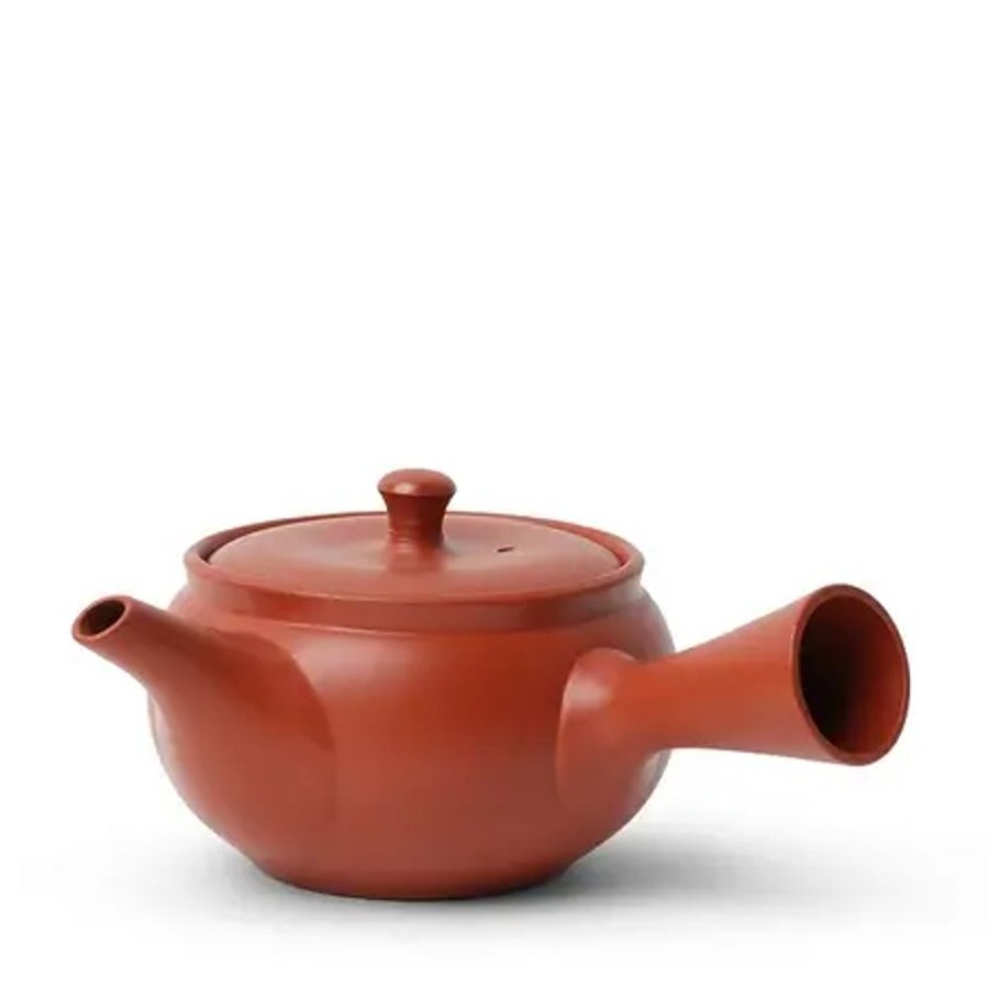 Tabletop Miya Company Teapots - Ceramic | Teapot Kyu Tokoname Red/Hira Maru