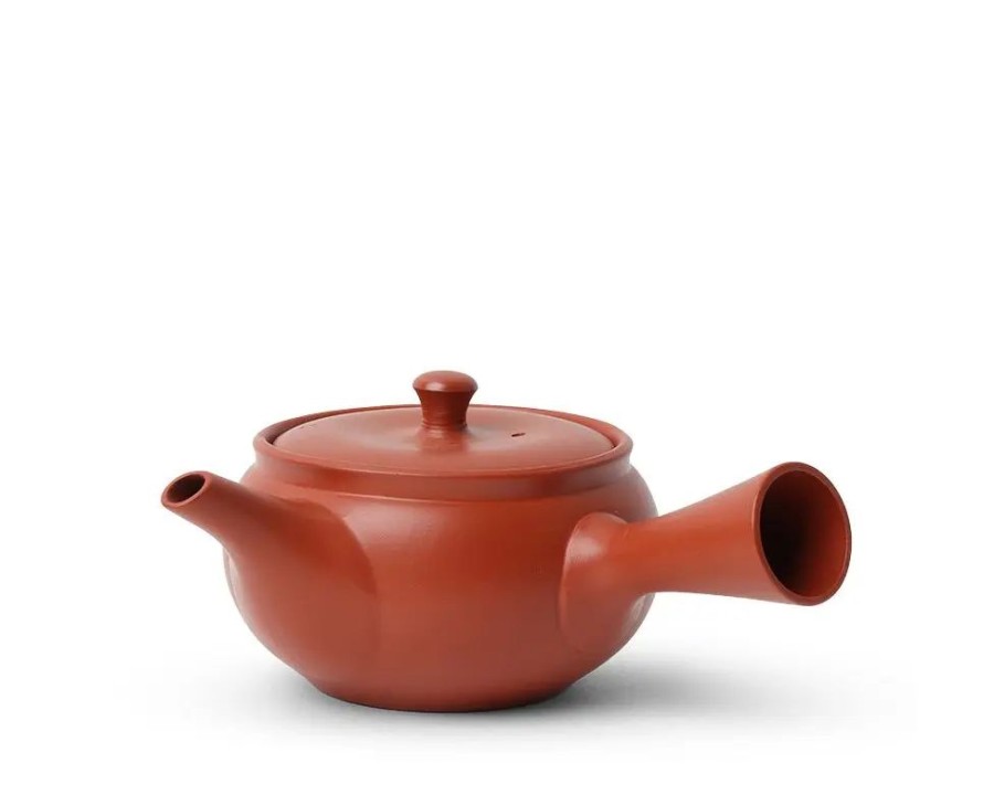 Tabletop Miya Company Teapots - Ceramic | Teapot Kyu Tokoname Red/Hira Maru