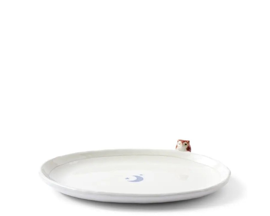 Whimsy Miya Company Plates | Plate Owl & Moon Design