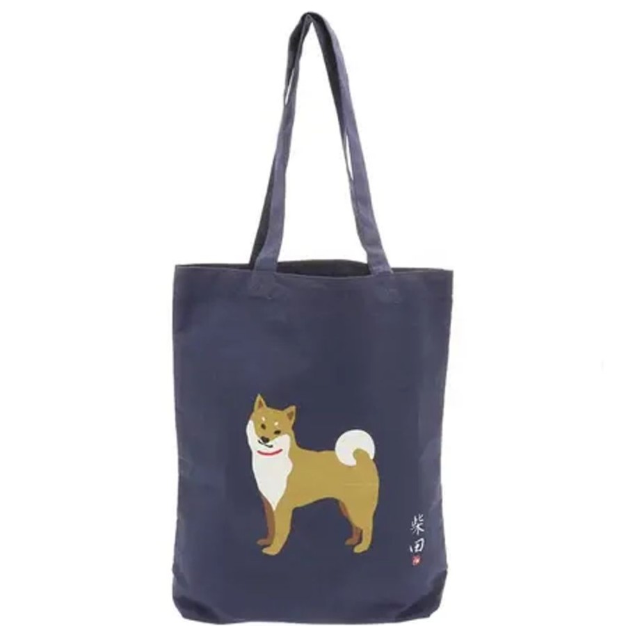 Whimsy Miya Company Dogs | Tote Bag Shiba Navy