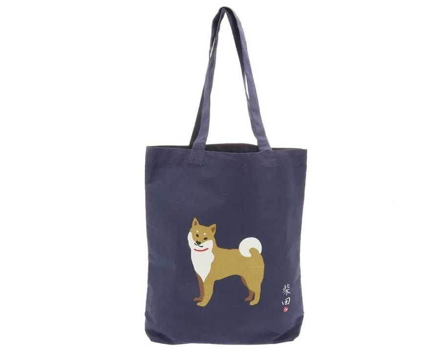 Whimsy Miya Company Dogs | Tote Bag Shiba Navy