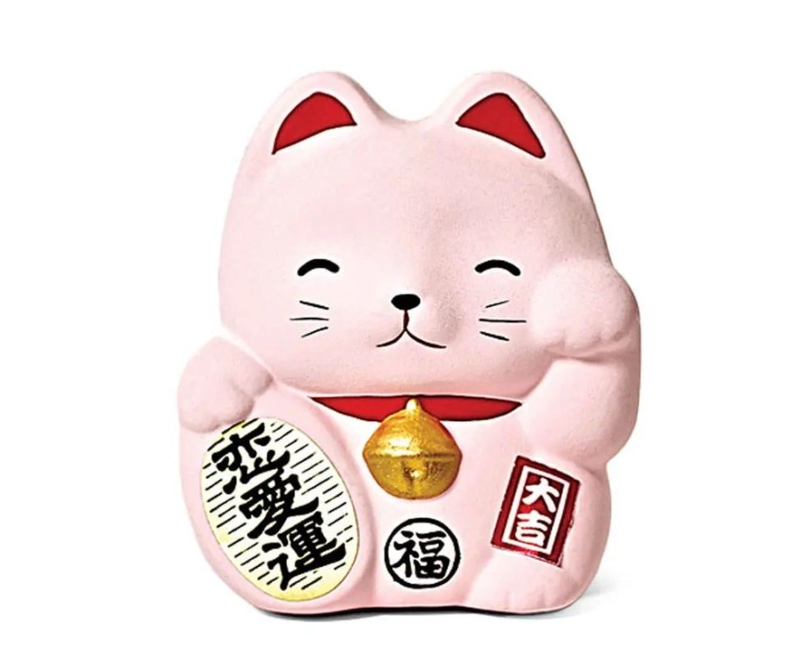 Whimsy Miya Company Figurines | Feng Shui Fortune Cat Bank - Pink