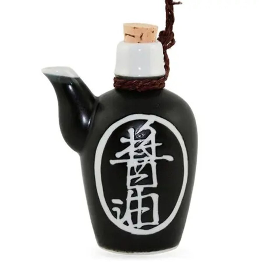 Tabletop Miya Company Sauce Pots | Shoyu 8 Oz. Sauce Pot With Cork - Black