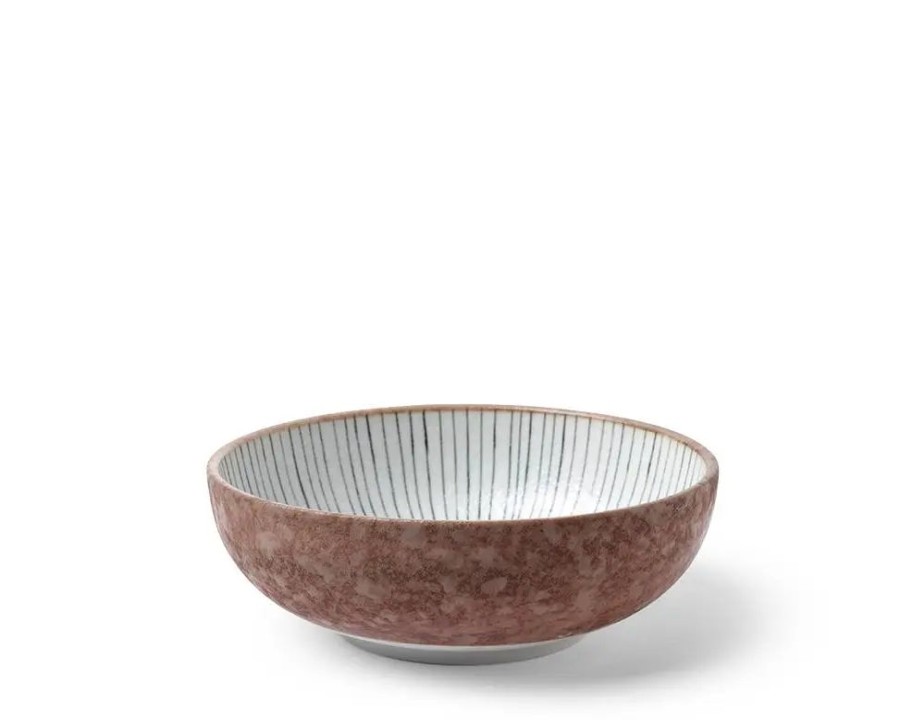 Tabletop Miya Company Shallow Bowls | Tokusa Gray 6" Bowl