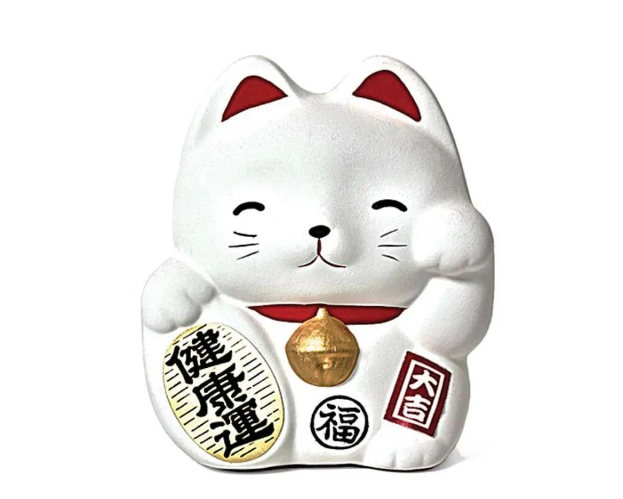 Whimsy Miya Company Figurines | Feng Shui Fortune Cat Bank - White