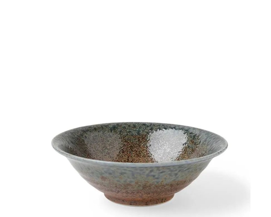Tabletop Miya Company Medium Bowls | Blue Sand Crackle Bowl 7-5/8"