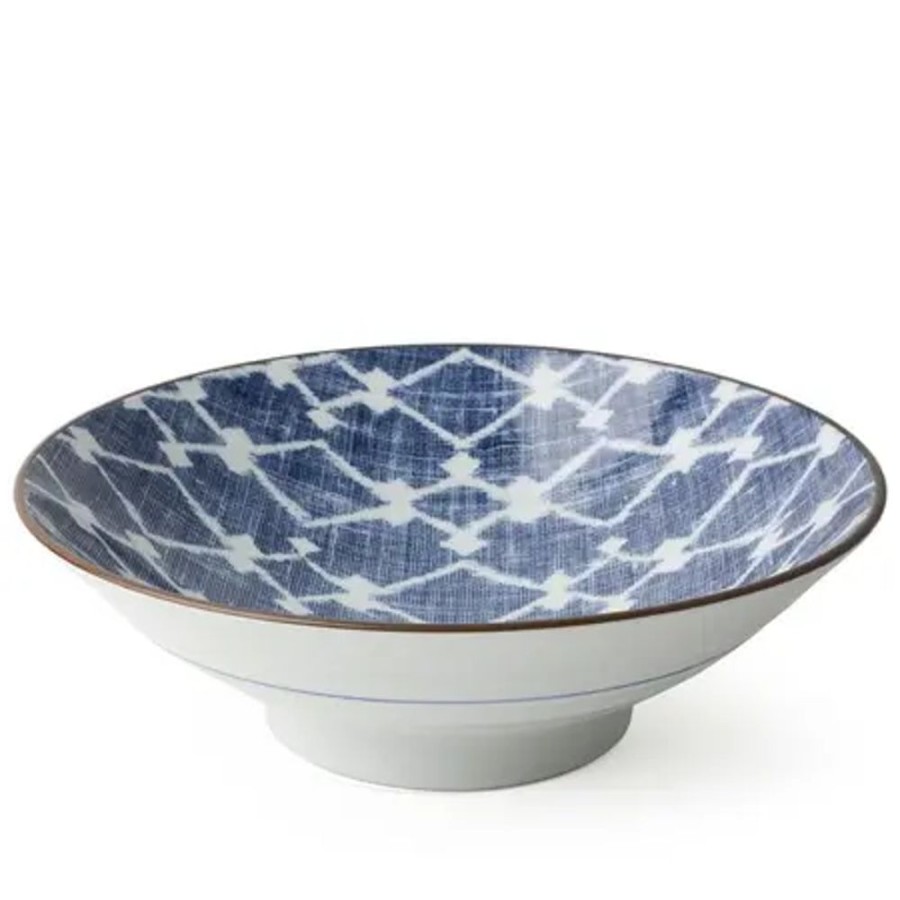 Tabletop Miya Company Serving Bowls & Plates | Aizome Hishi 9.75" Serving Bowl