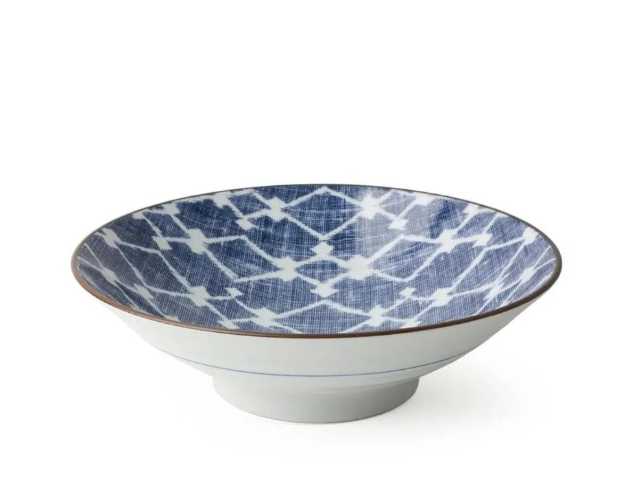 Tabletop Miya Company Serving Bowls & Plates | Aizome Hishi 9.75" Serving Bowl