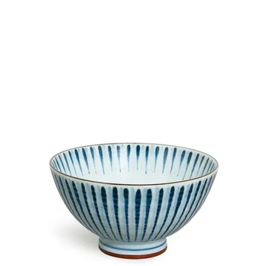 Tabletop Miya Company Rice Bowls | Hamon Blue Tokusa 4.5" Rice Bowl