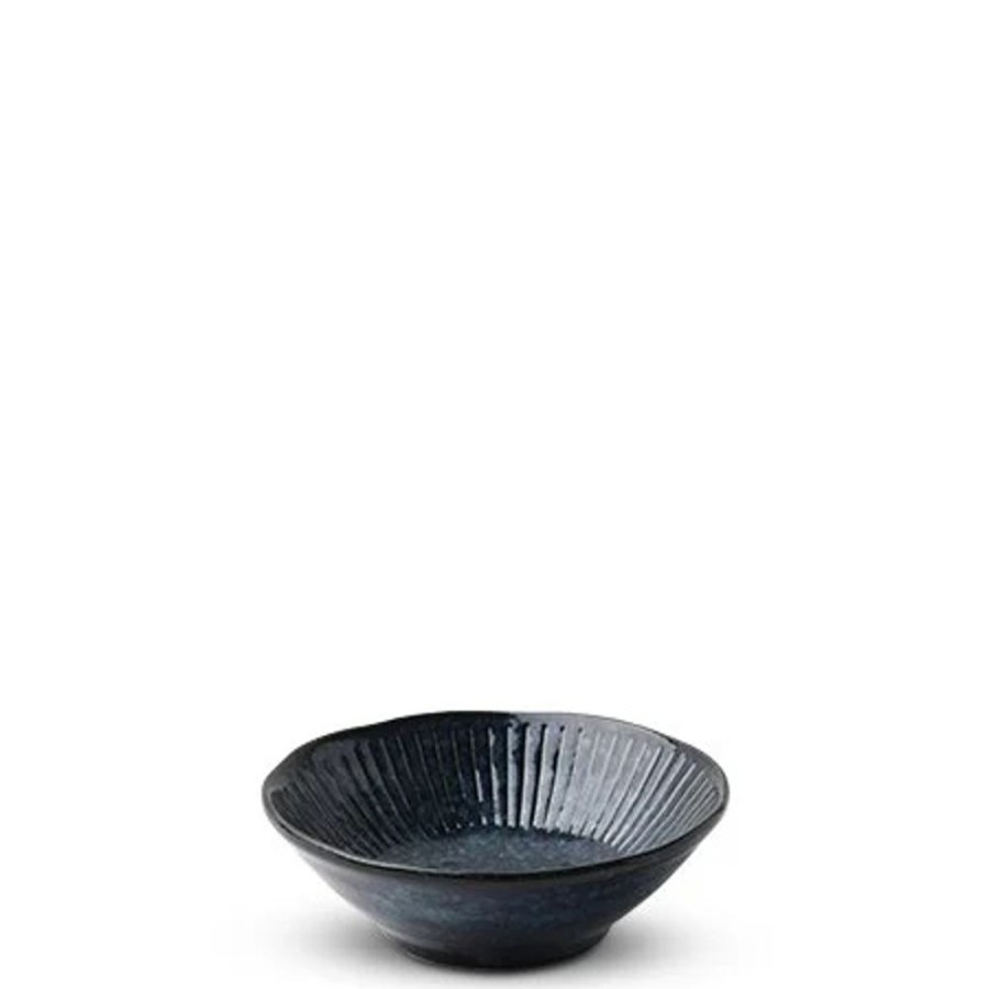 Tabletop Miya Company Sauce Dishes | Blue Namako Tokusa 4.5" Shallow Bowl