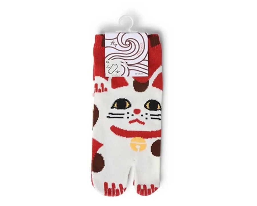 Whimsy Miya Company Other | Tabi Socks - Maneki Neko Red