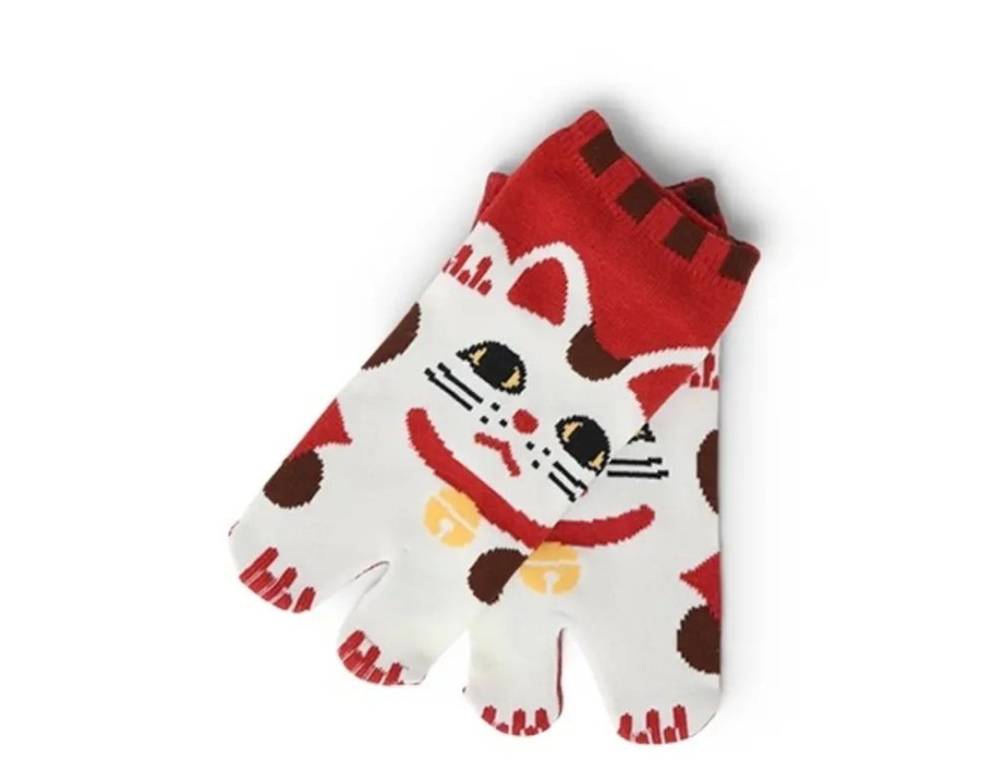Whimsy Miya Company Other | Tabi Socks - Maneki Neko Red