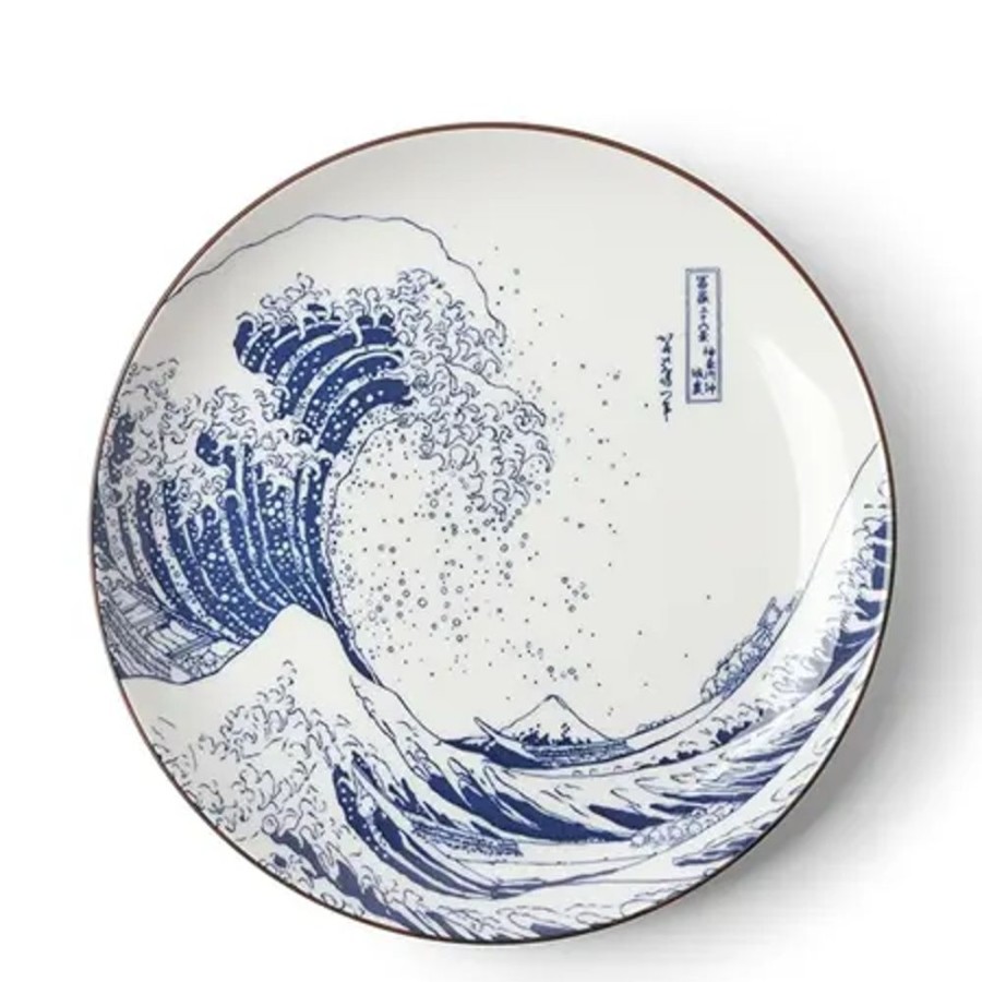 Tabletop Miya Company Large Plates | Plate The Great Wave 10"