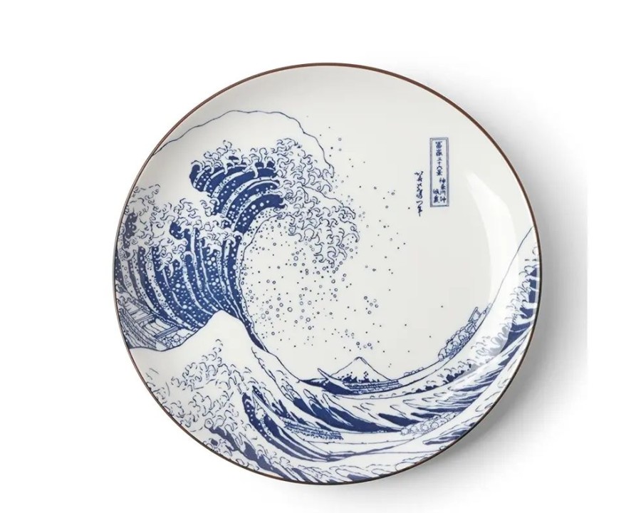 Tabletop Miya Company Large Plates | Plate The Great Wave 10"
