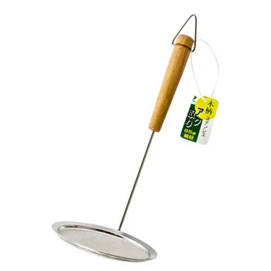 Kitchen Miya Company Skimmers | Mesh Skimmer 3.5" With Wood Handle