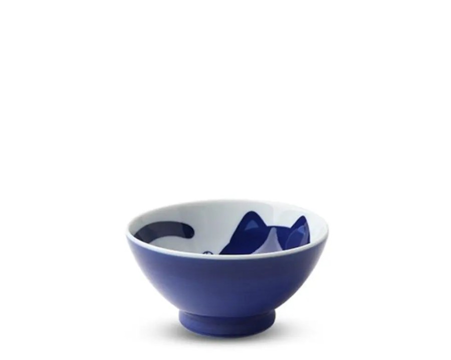 Whimsy Miya Company Bowls | Blue Cats 4.5" Rice Bowl
