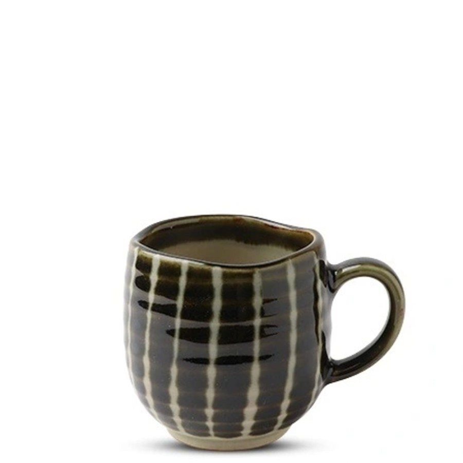 Tabletop Miya Company Mugs | Oribe Green Striped 8 Oz. Mug