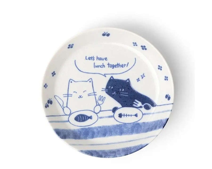 Whimsy Miya Company Plates | Lunch Date Cats 5-1/2" Plate