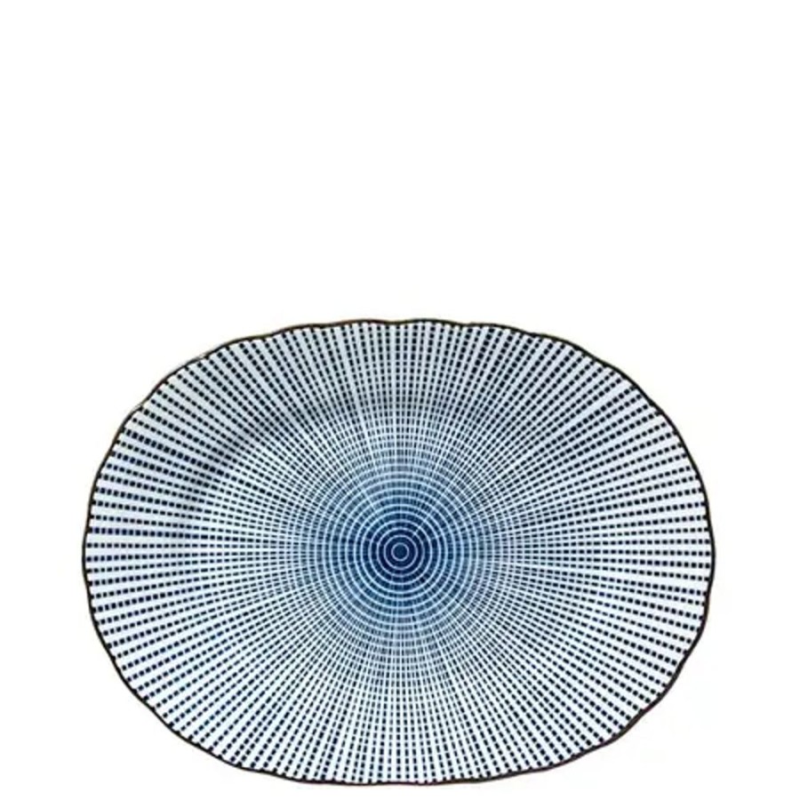 Tabletop Miya Company Medium Plates | Sendan Tokusa 7.75" X 5.5" Oval Plate