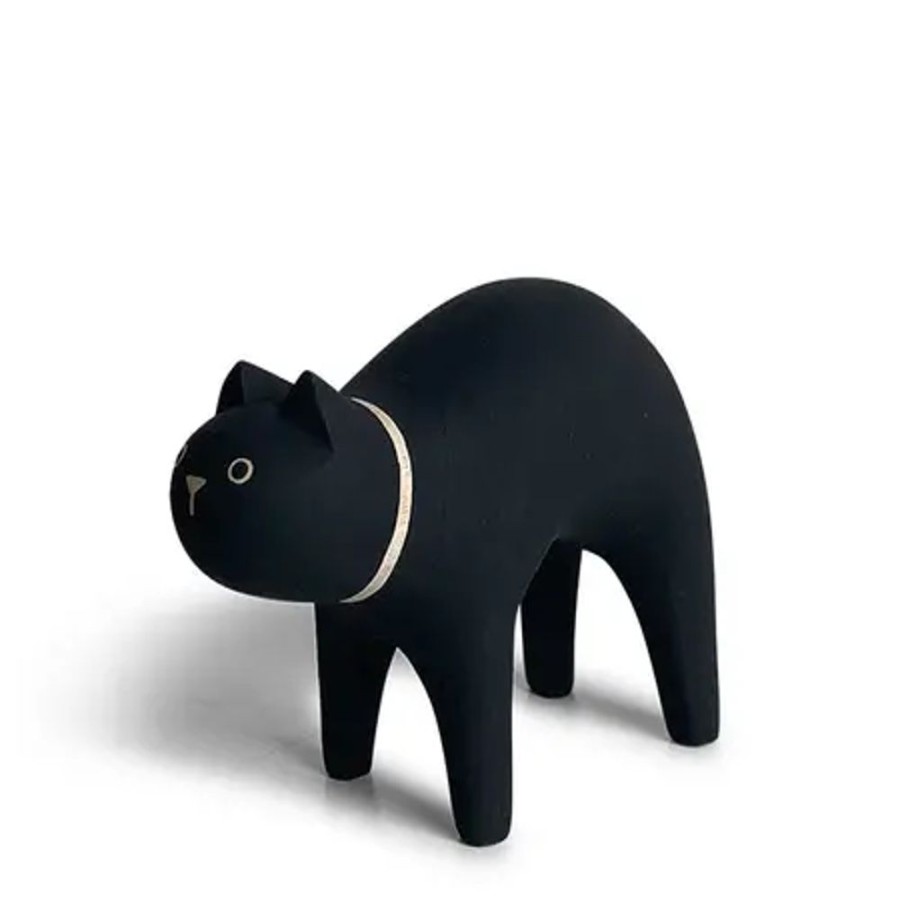 Whimsy Miya Company Cats | T-Lab Wooden Animal - Cat Black