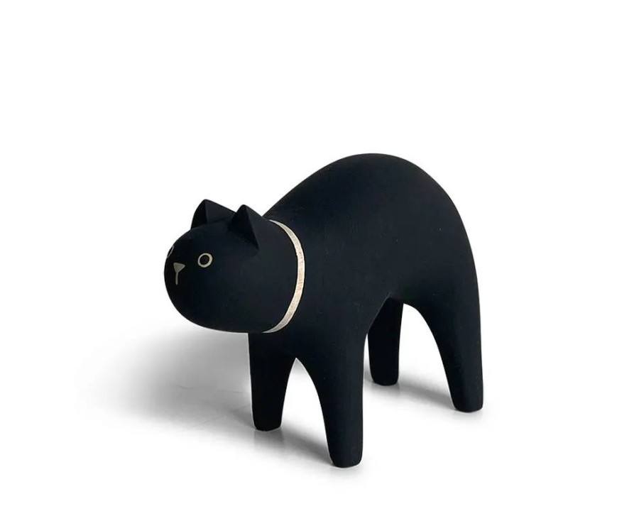 Whimsy Miya Company Cats | T-Lab Wooden Animal - Cat Black