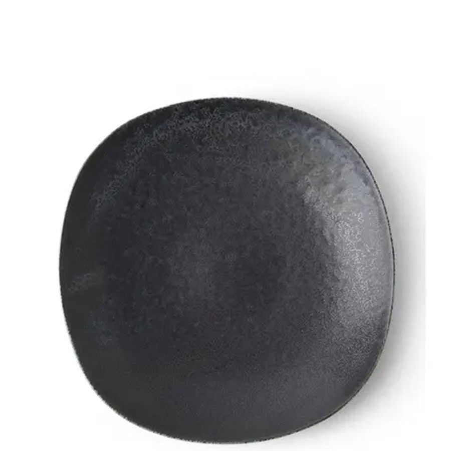 Tabletop Miya Company Medium Plates | Black Cosmos Shiho Plate 7-5/8"